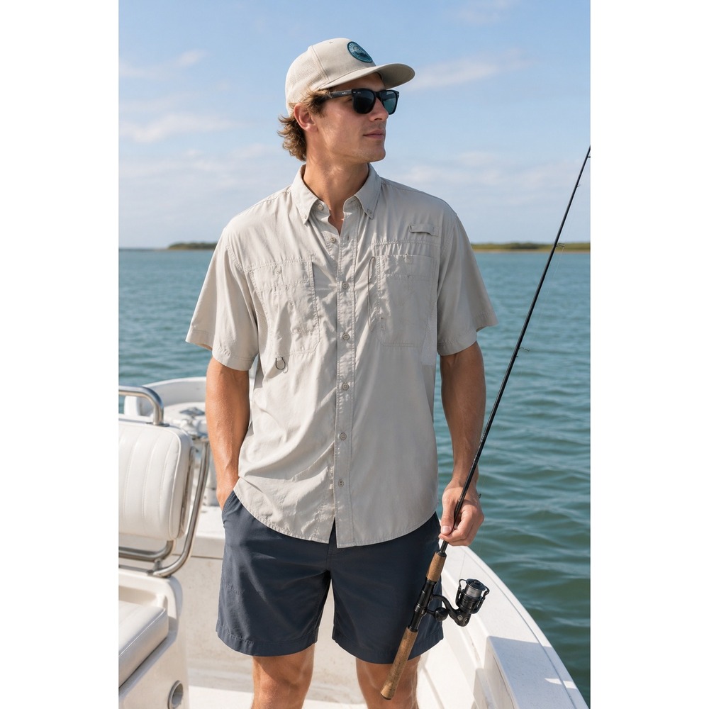 Reel Legends Utility Coastal Fishing Shirt Outdoorsman Gorpcore Coastal Dadcore - Picture 1 of 13